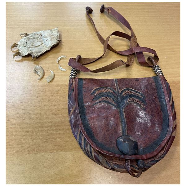 ETHNOGRAPHIC: AFRICA: leather bag