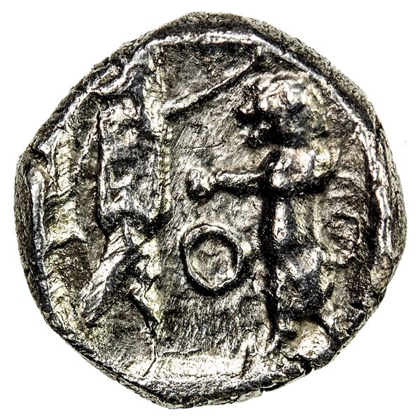 PHOENICIA: Sidon, Baalshallim II, ca. 401-366 BC, AR 1/16 shekel (0.76g). EF