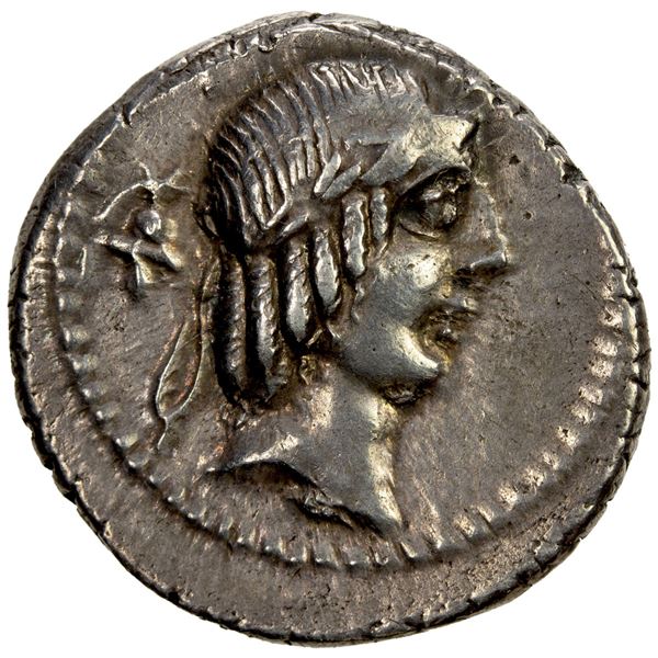 ROMAN REPUBLIC: L. Calpurnius Piso Frugi, AR denarius (4.01g), Rome, 90 BC. VF