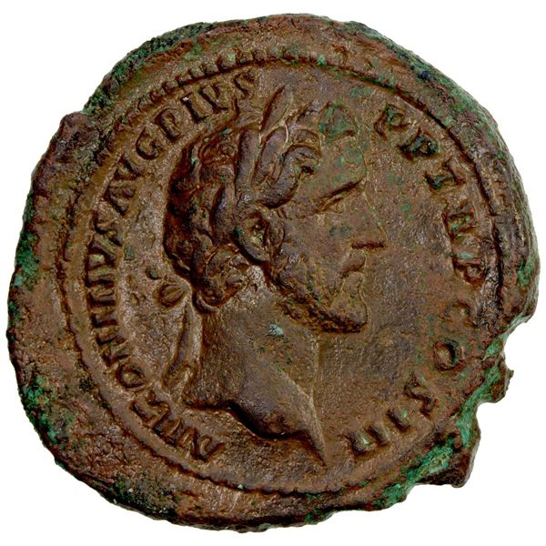 ROMAN EMPIRE: Antoninus Pius, 138-161 AD, AE as (13.21g), Rome, 140-144 AD. VF