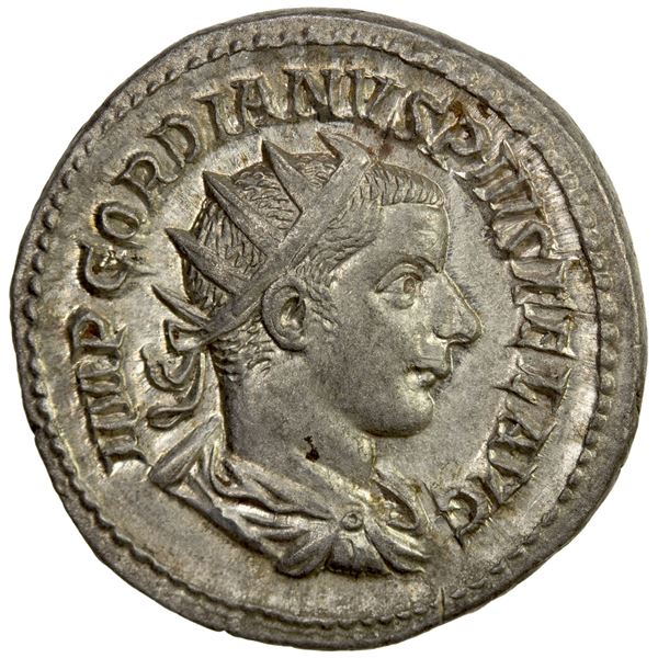 ROMAN EMPIRE: Gordian III, 238-244 AD, AR antoninianus (4.71g), Rome, 241-243 AD. AU