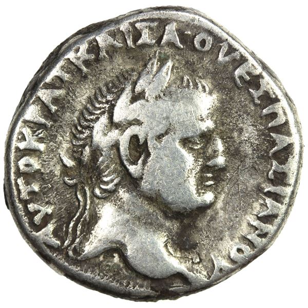 ROMAN PROVINCIAL: SYRIA: Vespasian, 69-79 AD, AR tetradrachm (14.68g), Antioch, "Holy Year" 4 (71/2