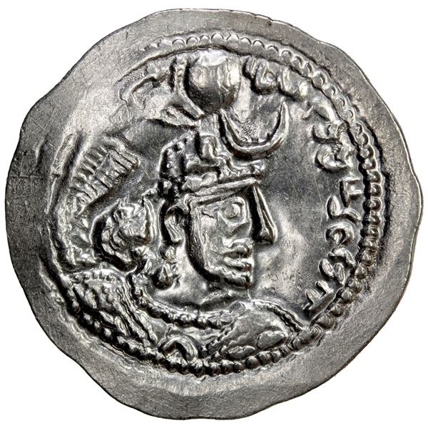 SASANIAN KINGDOM: Yazdigerd I, 399-420, AR drachm (4.27g), H (unknown location). EF-AU