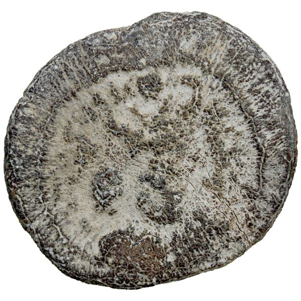 SASANIAN KINGDOM: Varhran V, 420-438, lead unit (18.5 mm) (2.99g), NM. F-VF