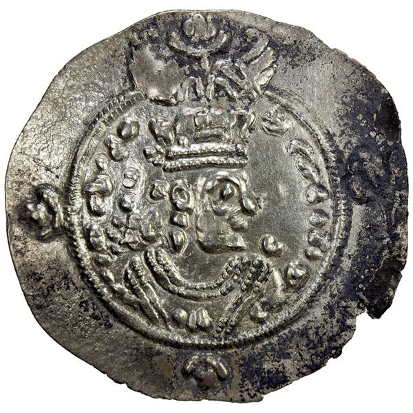SASANIAN KINGDOM: Yazdigerd III, 632-651, AR drachm (4.00g), SK (Sijistan), year 2. EF