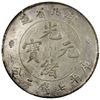 Image 2 : HUPEH: Kuang Hsu, 1875-1908, silvered AE dollar, ND (1895-1907)