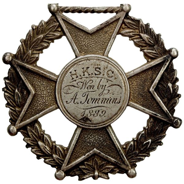 HONG KONG: medal (25.49g), 1889. VF