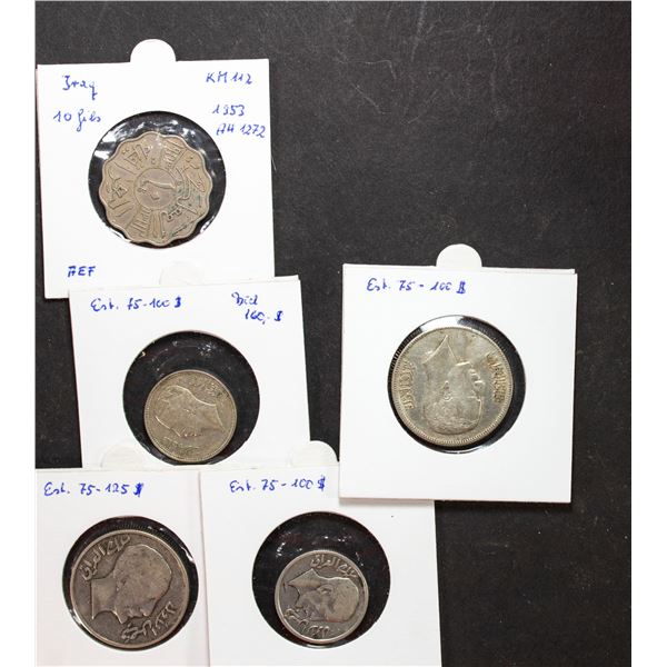 IRAQ: LOT of 5 coins