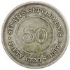 Image 2 : STRAITS SETTLEMENTS: Victoria, 1867-1901, AR 50 cents, 1887. F-VF