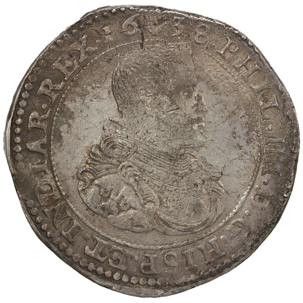 BELGIUM: BRABANT: Philip IV, 1605-1665, AR ducaton, Antwerp, 1638. VF