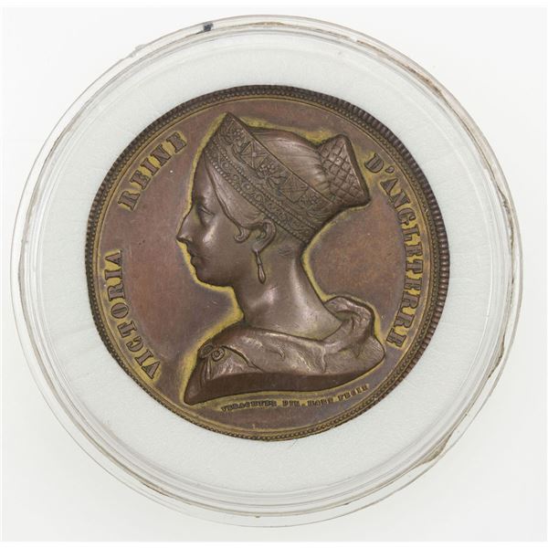 BELGIUM: AE medal, 1843. EF
