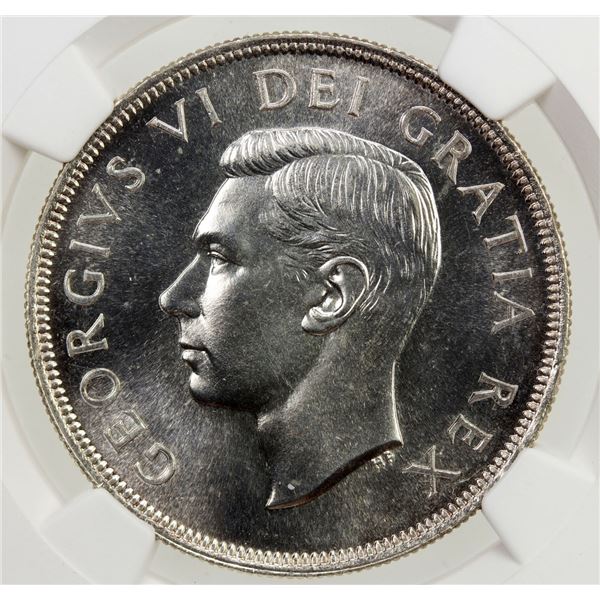 CANADA: George VI, 1936-1952, AR dollar, 1949. NGC MS65+