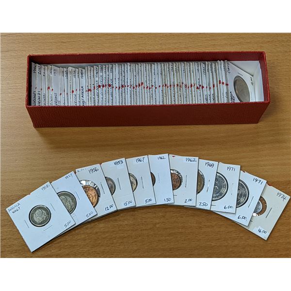 WORLDWIDE: AFRICA: LOT of 71 coins