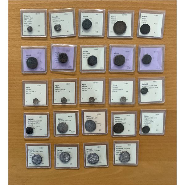 WORLDWIDE: LOT of 24 Islamic coins