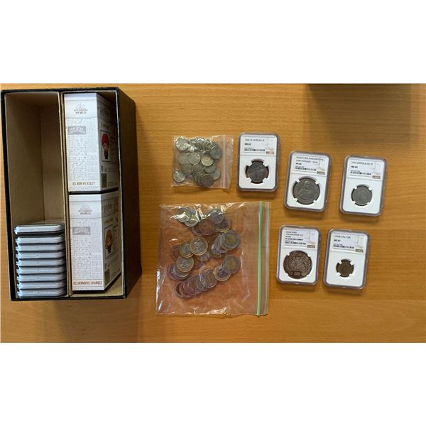 WORLDWIDE: LOT of 68 coins