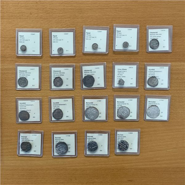 WORLDWIDE: LOT of 19 Islamic coins