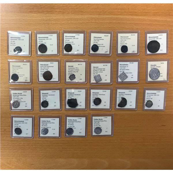 WORLDWIDE: LOT of 22 Islamic coins