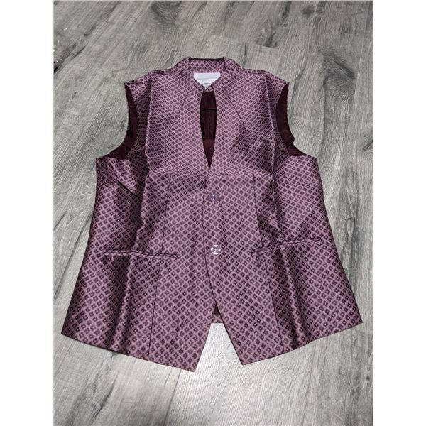 Group of 4 NEW purple chef vest coats - assorted sizes