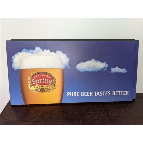Group of 3 Okanagan Spring Brewery sign - 20" x 10"