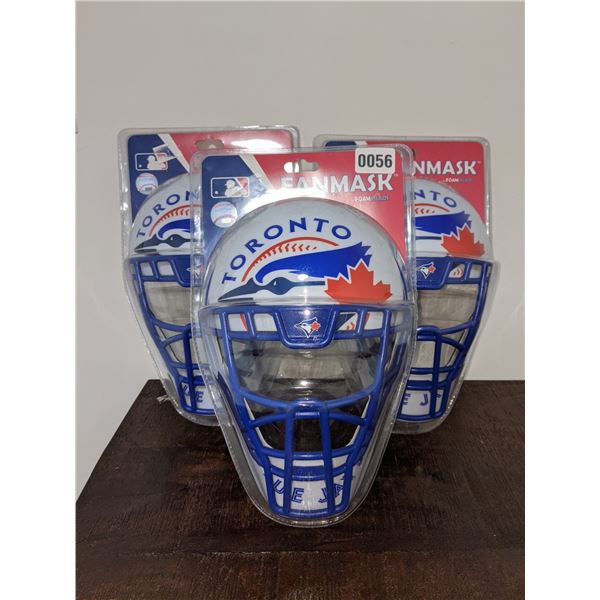 Group of 3 Toronto Blue Jays Baseball Fanmask by Foam Heads