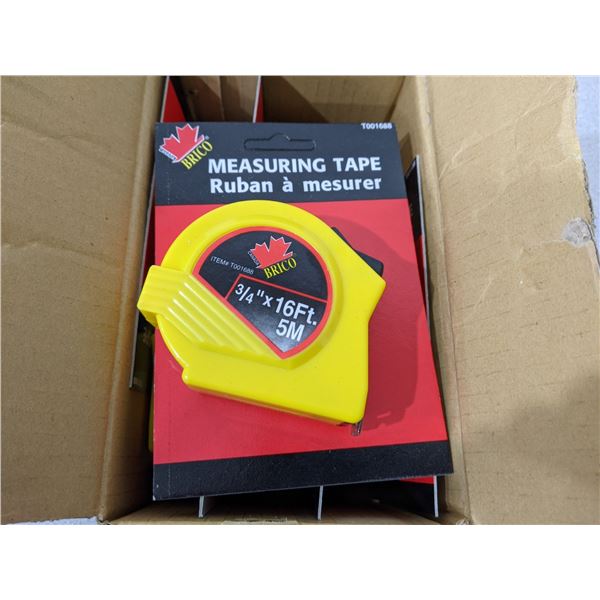 Box of 6 Brico 16ft. Measuring tape - Brand New