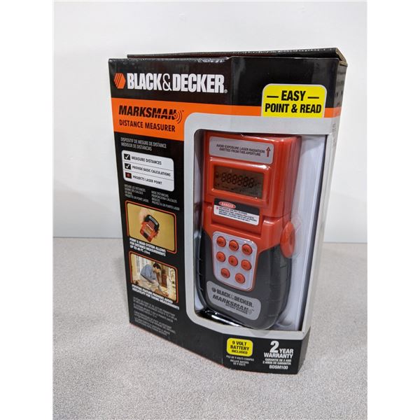 Pack of 2 Black & Decker Marksman Distance Measurers - Model no. BDSM100 - Brand New