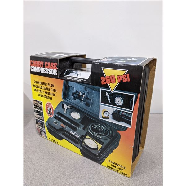 Carry Case 12V Compressor - 260 psi - Brand New in box