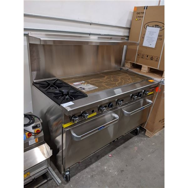 Brand New Atosa Cook Rite 2 Burner Range with 48in Griddle, 2 Full Size ...