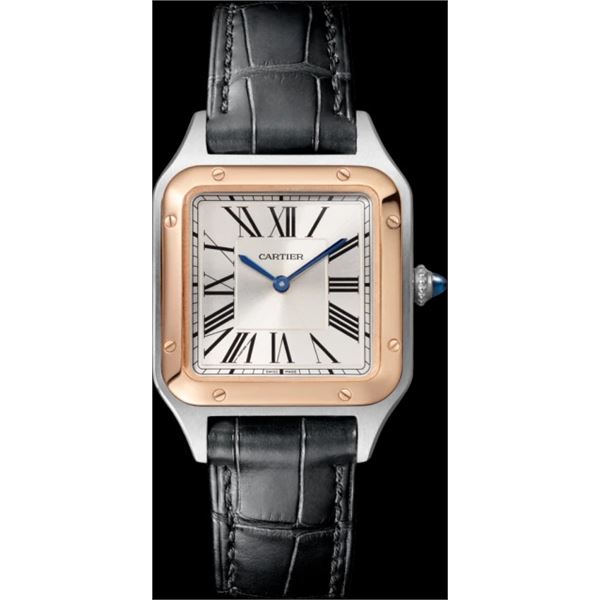 Cartier SS/RG Santos on Strap Model #W2SA0012