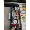 Image 8 : WOODSTREAM TACKLE BOX WITH CONTENTS AND 2 FISHING RODS WITH REELS - SHIMANO AND BROWNING