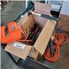Image 1 : BOX OF POWER TOOLS AND TROUBLE LIGHT