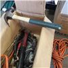 Image 3 : BOX OF POWER TOOLS AND TROUBLE LIGHT