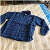 Image 1 : New Condor 2XL Blue flannel Button-up shirt with  hood