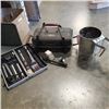 Image 1 : BACKYARD GRILL WITH BBQ SET PROPANE ATTACHMENTS AND CHIMNEY COAL STARTER