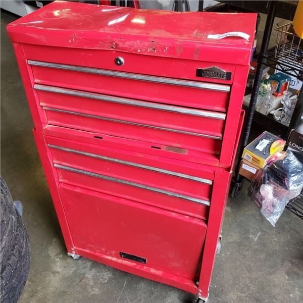 RED JOBMATE 2 PC TOOLCHEST WITH CONTENTS