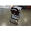 Image 5 : VINTAGE WOODEN HIGHCHAIR WITH PLASTIC PROTECTIVE TOP