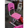 Image 6 : WYMO KIDZ ADJUSTABLE HEIGHT PINK AND WHITE DESK AND CHAIR AND PLASMA CAR RIDE ON TOY