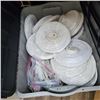 Image 3 : 3 BOXES OF SANDWICH PLATES, DISPOSABLE CUPS, CUTLERY AND LED LIGHTS
