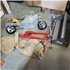 Image 1 : TOOL CARRIER WITH RIDGID DRILL, TOOL, TOOLBELT AND HANGING MOTORCYCLE