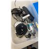 Image 6 : SMALL TOTE OF FISHING REELS AND SUNGLASSES
