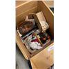 Image 2 : BOX OF LEATHER HANDBAGS WINE COLLECTIBLES AND MORE