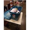 Image 1 : TOTE OF THREAD, SCISSORS, SEWING ITEMS