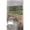 Image 2 : TWO 2 DOLLAR BILLS 1986 AND TWO 1 DOLLAR BILLS 1954