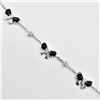Image 3 : NEW STERLING SILVER GENUINE BLUE SAPPHIRE AND CZ BRACELET AND 8 SAPPHIRE W/ APPRAISAL $1170