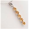 Image 2 : NEW STERLING SILVER GENUINE CITRINE PENDANT W/ STERLING CHAIN W/ APPRAISAL $630