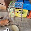 Image 2 : CAST IRON 2 FT SPOON WITH NON FERROUS DECORATIVE KNIFE LASER CUT SKULL/ANTLERS PLANTER AND STAND