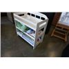 Image 2 : 3 TIER WHITE CHANGE TABLE WITH KIDS QUILTS AND THROW PILLOWS