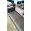 Image 3 : BRAND NEW PREMIUM RATTAN OUTDOOR LOVE SEAT W/ DARK GREY CUSHIONS - RETAIL $699 POWDER COATED STEEL F