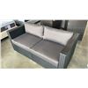 Image 5 : BRAND NEW PREMIUM RATTAN OUTDOOR LOVE SEAT W/ DARK GREY CUSHIONS - RETAIL $699 POWDER COATED STEEL F