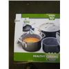 Image 3 : NEW GREENPAN HEALTHY CERAMIC NON STICK 10 PIECE COOKWARE SET